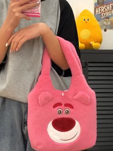 [ĐỦ MẪU] Túi xách lông nhung Hoạt Hình Gấu Dâu Gấu Sanrio phong cách thời trang hottrend cho bạn gái