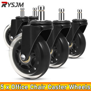AD 5PCS Universal Mute Caster 50KG Wheel 10mm 11mm Replacement Office Chair Swivel Rollers 360 Degree Wheels Furniture Hardware