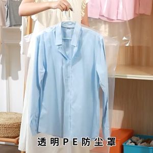 MLADEN 10/20/50pcs Plastik Baju Gantung Cloth Cover Plastic Dust Cover Clothes High Quality Transparent Reusable