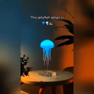 ไฟจี้แมงกะพรุน โคมไฟข้างเตียง การชาร์จ พิมพ์-ค แมงกะพรุนน่ารัก โคมไฟ RGB Type-C ชาร์จโคมไฟ