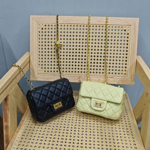 Top Layer Sheepskin Diamond Grid Gold Ball Chain Crossbody Womens Mini Bag 2025 New Genuine Leather Versatile Single Shoulder Bag