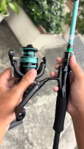 Fishing Rod Set 1.8/2.1M ML Spinning Rod Metal Reel 5.2:1 Fishing Lure Fishing Full Set Original