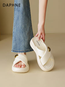 Daphne | Thick Platform Flat Slide Sandals
