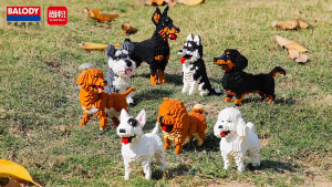 Balody Mini Blocks Cartoon Pet Dog Secret Life of Pets Building Bricks Schnauzer Children Girls Gifts Toys for Kid