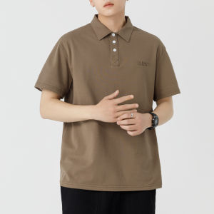 Áo Thun Polo Nam Mùa Hè Dáng Rộng Cổ Polo Tay Ngắn in Họa Tiết Thời Trang Thường Ngày Cotton Thoáng Khí Thoải Mái