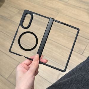 [Compatible With Magsafe] Magnetic Case for Samsung Z Fold 8 Case Z Fold 8 Ultra Case with Hinge ProtectionClear Hard & Translucent Matte Shockproof Phone Case for Galaxy Z Fold 7Z Fold 6Z Fold 5