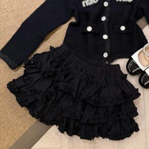 กระโปรงทรงเค้กสีขาวบริสุทธิ์สไตล์เดรสบัลเล่ต์ กระโปรงสั้นทรงหัวใจทรงพองสไตล์เกาหลี กระโปรงสั้นทรงดอกไม้ กระโปรงสั้นทรงเอ