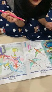 Changkid สมุดระบายสี ไดโนเสาร์ สัตว์โลก หนังสือเด็ก สมุดระบายสีฝึกกล้าม