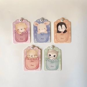 Hang Tag Ivory Animal Pocket #B
