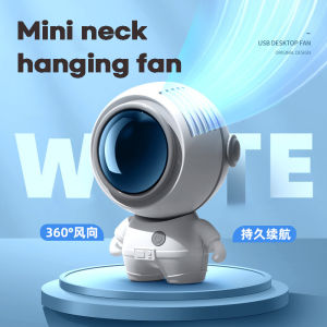 Mini Hanging Neck Cute Astronaut Fan Portable Long Lasting Type-c Rechargeable Bladeless Desktop Fan Student Handheld Usb Strong Wind In Stock Table Fan Use Anywhere