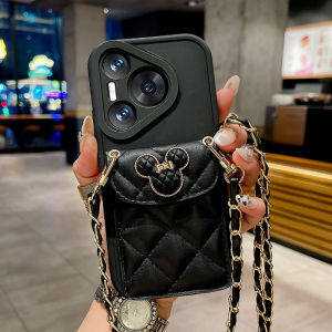 Luxury Fashion Huawei P70 Phone Case Backpack Style Crossbody Full Cover Lens Protection High Quality Leather Anti-Fall