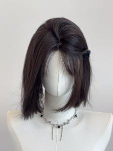 Dreamy Youth Front Lace Wig Womens Short Hair One Cut Natural Looking Full Head Cover Style Sweet Cute Face Shaping Hair Extensions