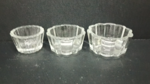 Mini Thick Glass Candle Holder (Flower Shape)