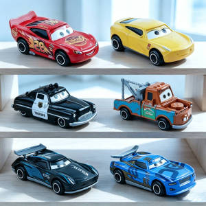 6 cái/hộp Ban Đầu xe Pixar Đồ Chơi Hợp Kim DC Batman McQueen Jackson Bão mô hình xe đua Đồ Chơi Cho Trẻ Em Cậu Bé