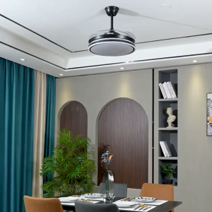 Ceiling Fan with Light Remote Control Big Size Outdoor Ceiling Fan Light Modern Silent 6 Speeds Ceiling Fan Chandelier For Living Room Kitchen Dining Bedroom