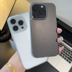 Ultra Thin เคสไอโฟน11 แฟชั่นmatteโปร่งแสงเคสโทรศัพท์สําหรับ For iPhone 11 17 16 13 15 12 14 Pro Max 15 16 Plus 11 Pro Max Anti-Dropนุ่มโทรศัพท์ปกหลัง