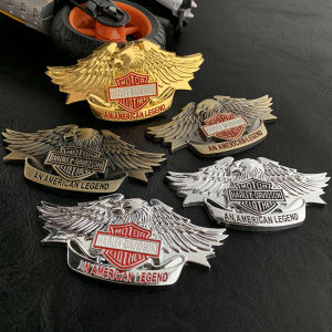 สติกเกอร์ฮาร์เลย์ 3D ตกแต่งโลโก้ สำหรับ Harley สีสิบแปด/FAT BOY SPECIAL/ 1200T/ STREET ROD/XR 1200 สมาชิกแบบสังกะสี