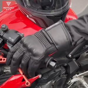 Motowolf Sarung Tangan Kulit Motor Protector 0313