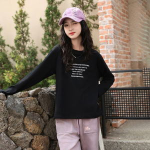 plus Size Long Sleeve T-Shirt for plus Size Girls Spring Autumn Breathable Cotton Polyester Base Layer Shirt School Uniform Compatible