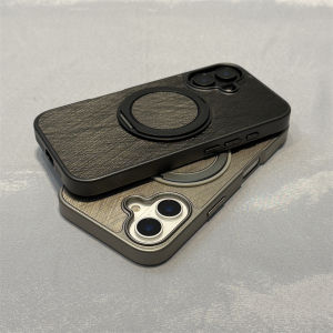 Silk Patterned Magnetic Attraction Silicone Phone Case with Stand for Apple 16 pro Max 15 Luxury 360 Degree Rotating Soft Edge Full Cover Protection