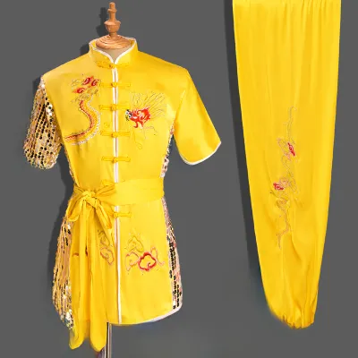 Childrens Martial Arts Uniform Student Performance Competition Costume Spring Training Wear Traditional Ethnic Stage Outfit