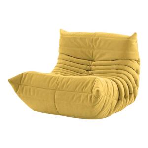 Togo Minimalist Italian Style Single Chair Lazy Sofa Fabric Original Version Wormhole Design Soft Velvet Comfortable for Adults