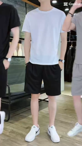 TX HOME ชุดเซทผู้ชายฤดูร้อน สินค้าใหม่สไตล์เกาหลี ชุดเซทสองชิ้นแขนสั้นและกางเกงขาสั้น  ผ้าไหมน้ำแข็ง ราคาสุดพิเศษ LZ-TZ001