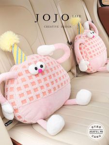 Car Use Plush Monster Neck Support Pillow Soft PP Cotton Filled Vehicle Headrest Waist Cushion Comfortable Neck Protection