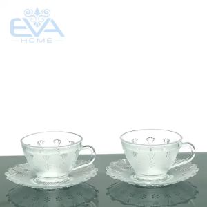 BỘ 6 TÁCH TRÀ THỦY TINH CÓ ĐĨA 160ML SK SANG CHẢNH