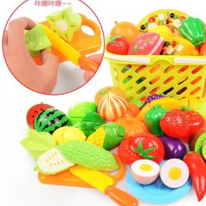 Children Toys Cutting Fruits and Vegetables Set for Kids Pretend Play Simulation Kitchen Toy Montessori Baby Toys for Girls Boys