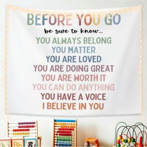 VIKAMA Bohemian Classroom Slogan Tapestry Classroom Study Gentle Ins Style Background Cloth Home Wall Decoration Tapestry