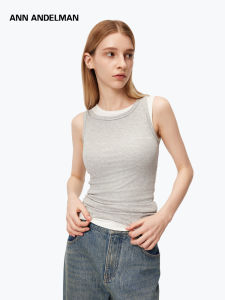 ANN ANDELMAN | False Two-Piece Sleeveless Vest
