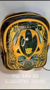 RB -  Tas sekolah anak laki-laki-ransel LED 3D karakter heroes Backpack TK/SD waterproof (anti air)