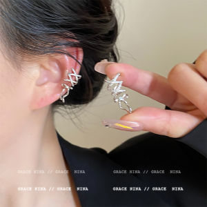 Ballet Aesthetics ~ Micro-Inlaid Strap Bows Ear Clip without Pierced Female New Arrival Fancy Ear Clip Sweet Earrings