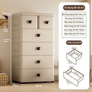 YOUYIDIAN | Tủ Hộc Đựng Đa Tầng Cho Trẻ Em Dày