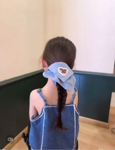 Khăn Vuông XANH PASTEL Ruột Lớn Tóc Cho Nữ Nơ Tươi Tóc Dây Cao Đuôi Ngựa Phụ Kiện Tóc