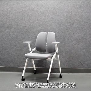 Leisure Training Chair Folding Meeting Chair Double-back Spine-protecting Office Seat Sedentary Backrest Moving Chair