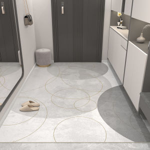 Modern Simple PVC Leather Door Mat Home Entrance Mat Anti-Slip Durable Clean Easy Cut to Size Entrance Door Mat Carpet