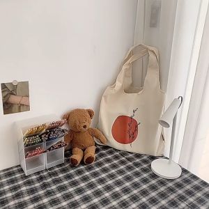 Canvas Bag Tote Bag Big Capacity College Student Women Travel Shopping Tuition Bag Beg Wanita Pelajar 大容量单肩手提百搭帆布包