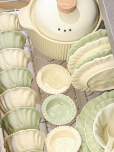 QIANZAO | Bộ Đồ Dùng Bàn Ăn Gốm Phong Cách Kem Tươi Elegance