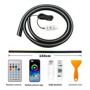 Front Windshield LED Interior Light 150CM RGB APP Control USB interface Remote Symphony Light General Tesla BMW Audi Volvo