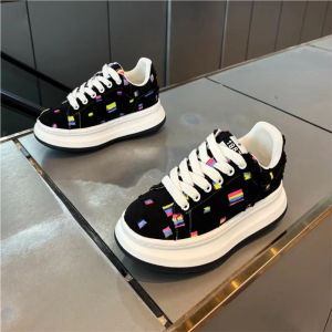 Mens Breathable Mesh Sneakers Thick Sole Canvas Shoes Sporty Casual round Toe Rubber Outsole Summer New Arrival 2025