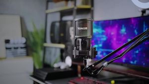 TONOR New Microphone TC40 Heart-Shaped Capacitor RGB Game Microphone with Metal Cantilever Direct E-Sports Microphone