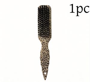 1/2pcs Leopard Tail Beard&hair Brush Pointed Boar Bristle Slick Back Hair Brush Smoothing Controls Frizz Daily Care and Styling
