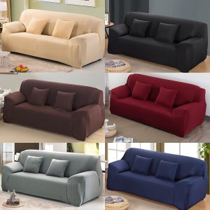 Stretch Sofa Cover 1/2/3/4 Seater Slipcover with Free Pillowcase and Foam Stick Universal Couch Elastic Covers All-inclusive Furniture Protector