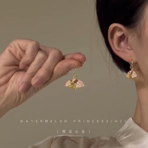 Elegant Ancient Chinese Style Fan Shaped Earrings Womens Fashion Accessory Perfect for Cheongsam And Hanfu Traditional Dresses
