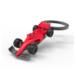 METALMORPHOSE Keychain - 3D Formula Car Racer Sports Car In Red Colour Keychain Design