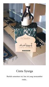 Dexandra Air Freshener Cinta Syurga 10ml DeXandra original wangi untuk car perfume pejabat office room surau kereta