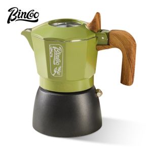 BINCOO Double Valve Moka Pot Home Espresso Small Latte Coffee Maker Set Coffee Utensils 2Cups