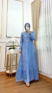 Maudy Dress Ceruty Apk Swarovski Gamis Wanita Model Terbaru 2024 Remaja Dress Wanita Kondangan